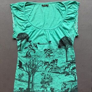 Killah Green Nature Graphic Top